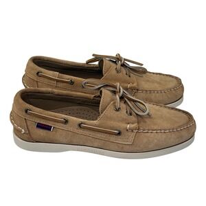 Sebago Docksides Portland Loafers Mens 7.5W Tan Suede Preppy Casual Boat Shoes